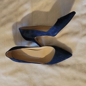 Marc Fisher blue suede pumps